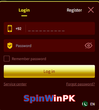 SpinWinPK login preview